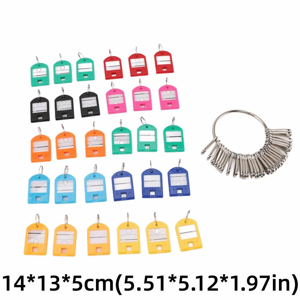 30pcs Portable Key Organizer Iron Split Ring Key Labels Multi Keys Holder Keychain  Houses