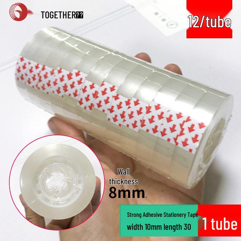 Small Transparent Tape for Office & Art, 0.8/1.8cm, Ideal for Students & Crafts.