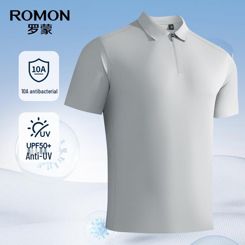 

Мужская антибактериальная рубашка-поло ROMON на молнии 3XL