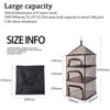 Outdoors Drying Net Foldable Drying Rack 4 Layers Fish Mesh with U-Shape Zippers and Hooks for