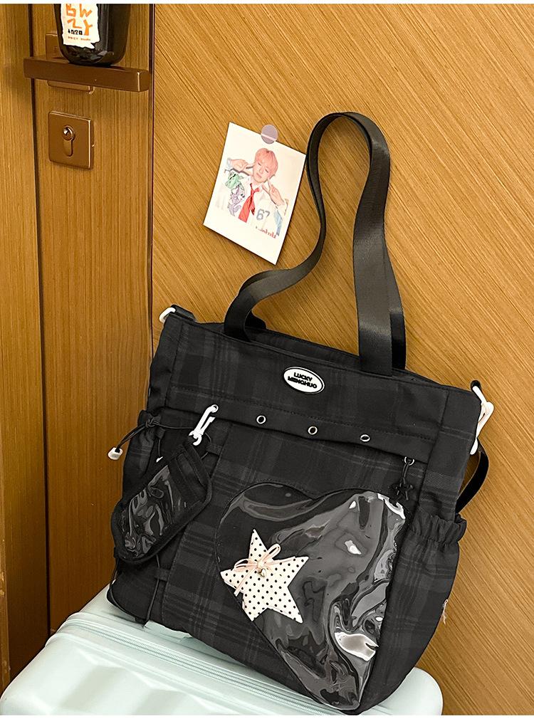 Schoolbag Korean Ins Milk Blue Cloud Soft Star Student Party Shoulder Bag Summer Sweet Girl Fresh Department Shopping Tote Bag