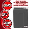 Baterie Litiu LiFePO4 12V 30LBS cu Borne Îngropate pentru Aplicații Marine și RV Densitate Energetică Ridicată și Durată Lungă de Viață a Ciclurilor R