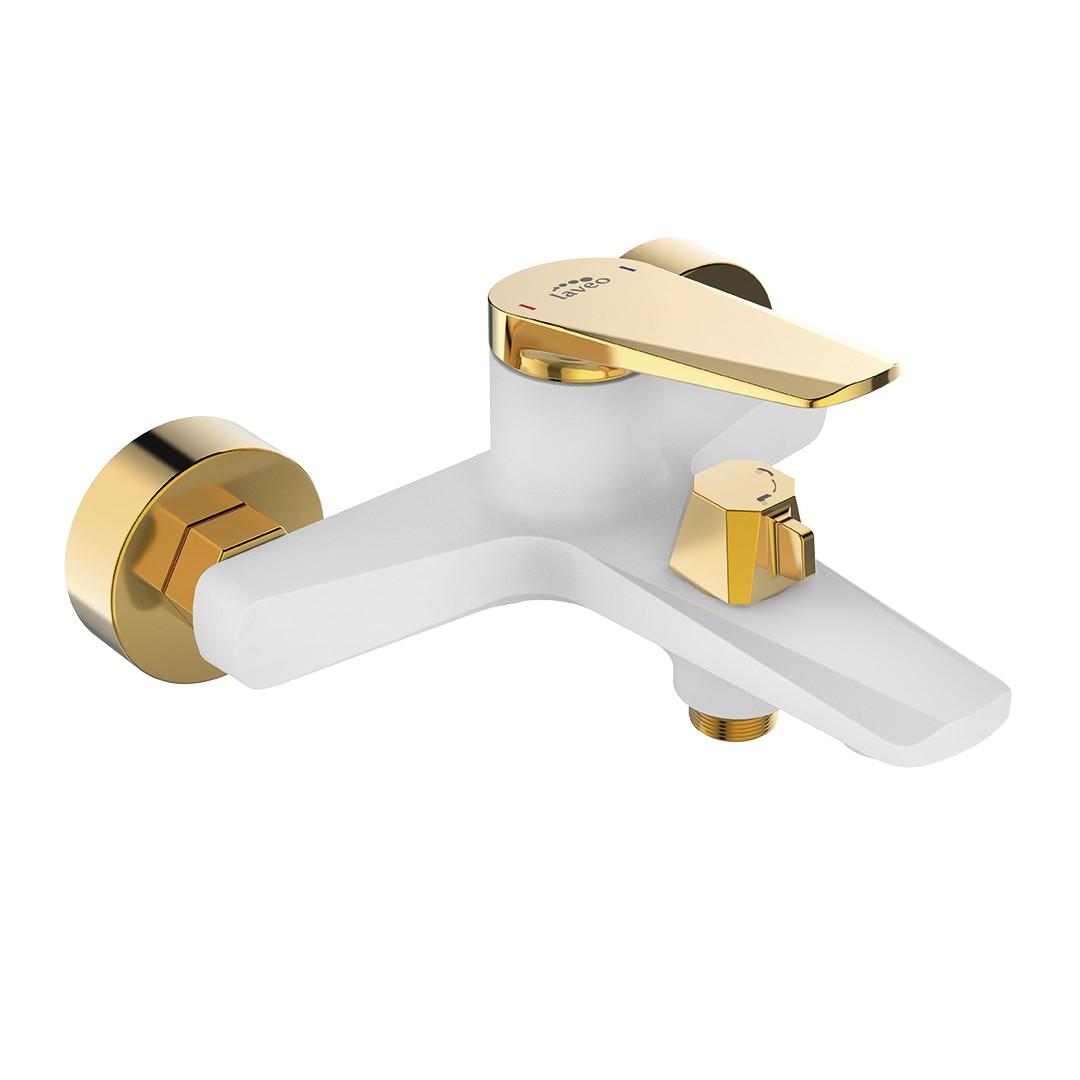 Rubio White Gold Modern Wall-Mounted Bathtub