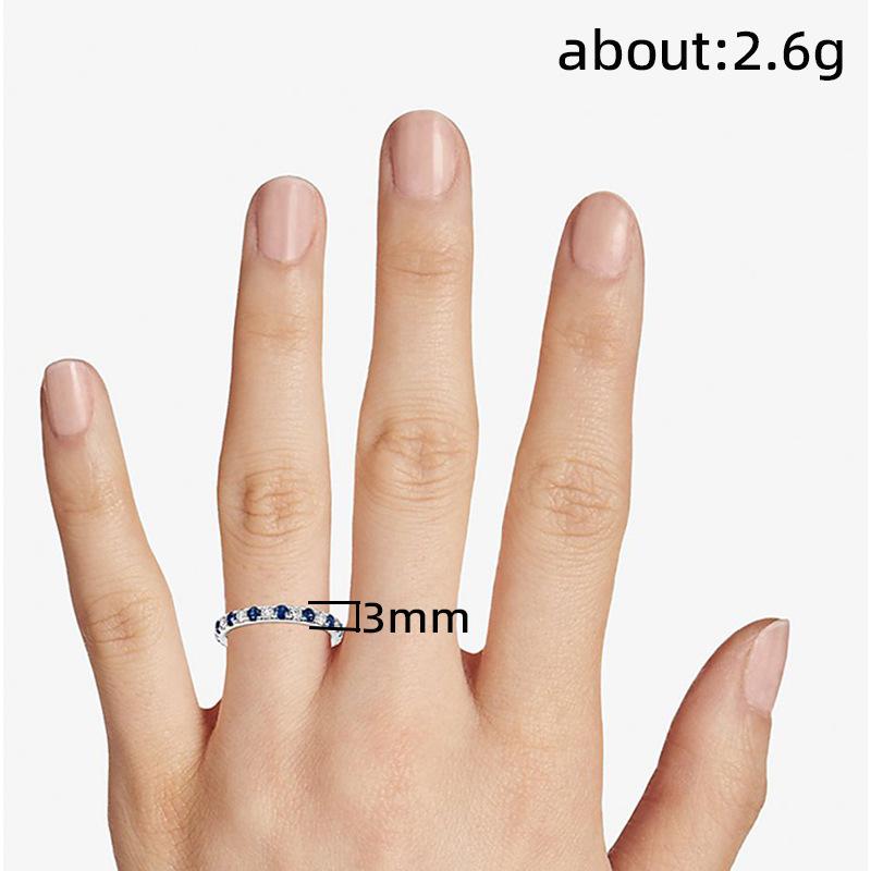 Classic Copper Alloy Zircon Ring Ladies Jewelry Wedding Promise Party Gift