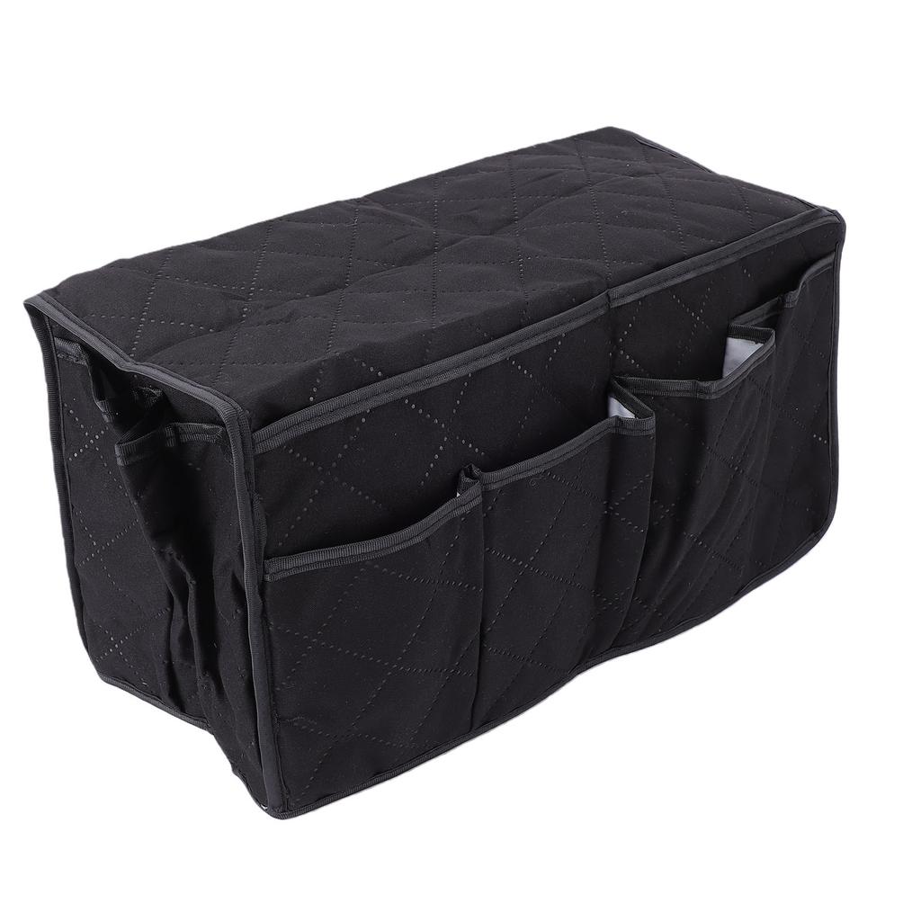 Sofa Arm Organizer 14 Pockets Multifunctional Peach Skin Fabric Couch Armchair Bedside Storage Pocket