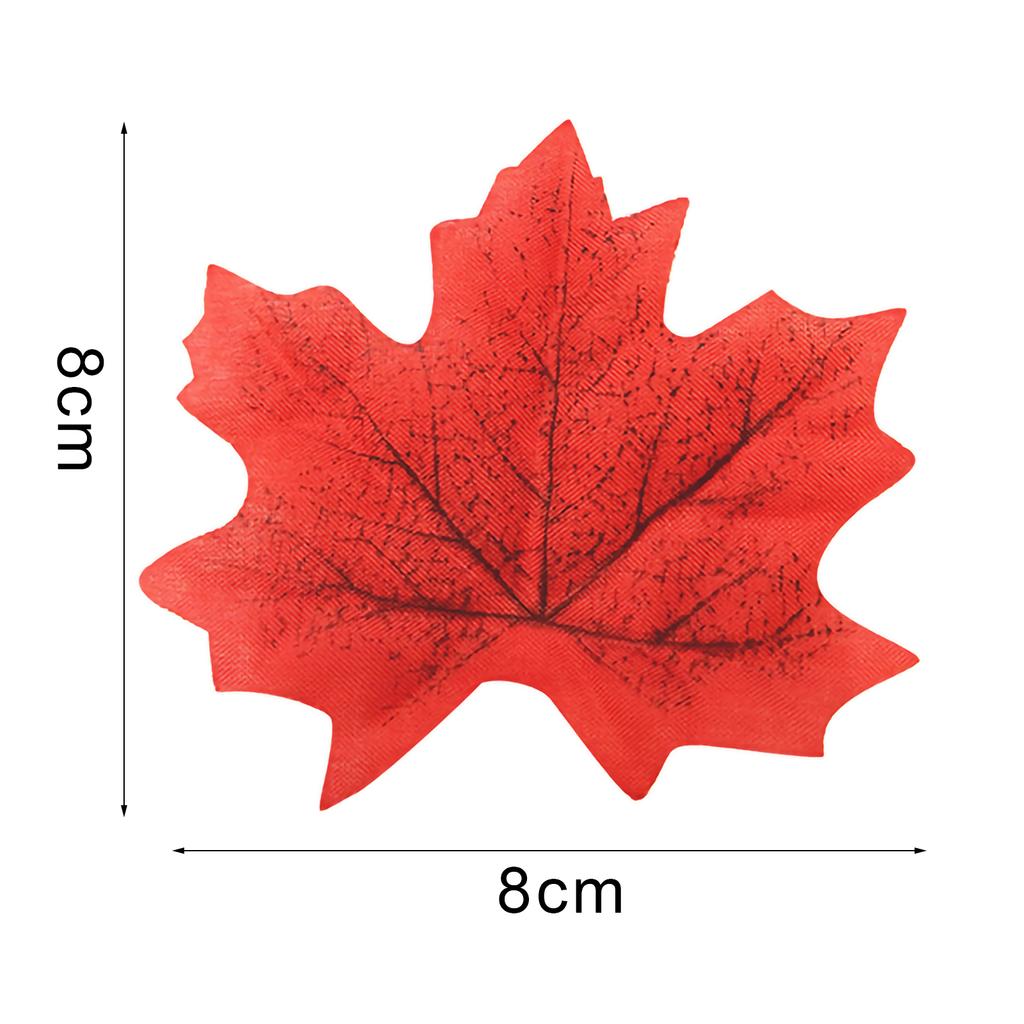 100 Pcs Fall Fake Silk Leaves Wedding Favor Autumn Maple Leaf Wedding Decoration