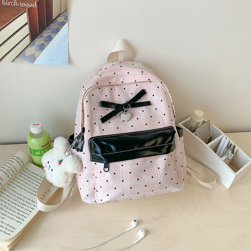 Schoolbag Gentle Lace Design Girl Heart Small Backpack Korean School Bag Elementary School Class Backpack Girlfriend Travel Back