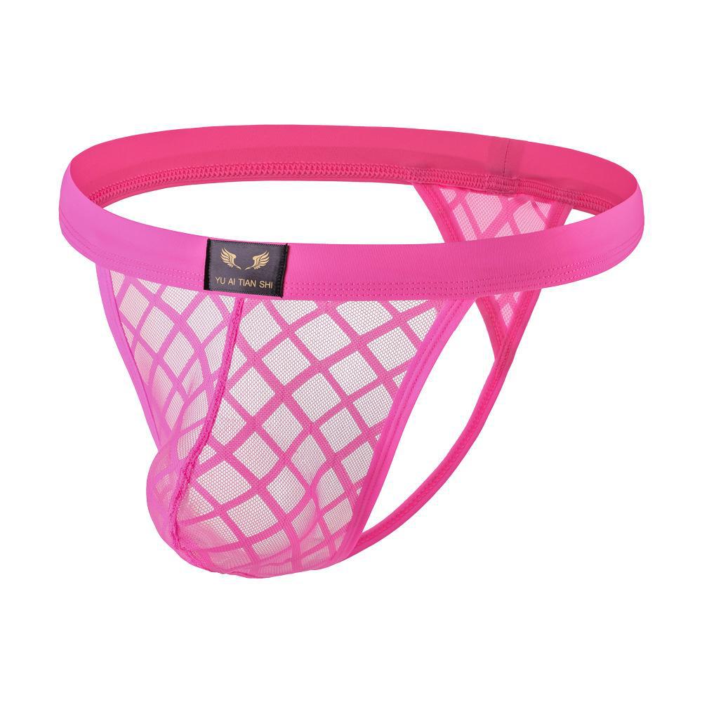 Men's Fashionable Breathable Mid-Waist Mesh Thong Underwear