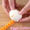 [Egg Slicer with Safety Lock] Heavy-Duty Manual Egg Slicer | Safety Lock & Ergonomic Handle - Plastic Egg Cutting Tool for Hard-Boiled Eggs, Crepes