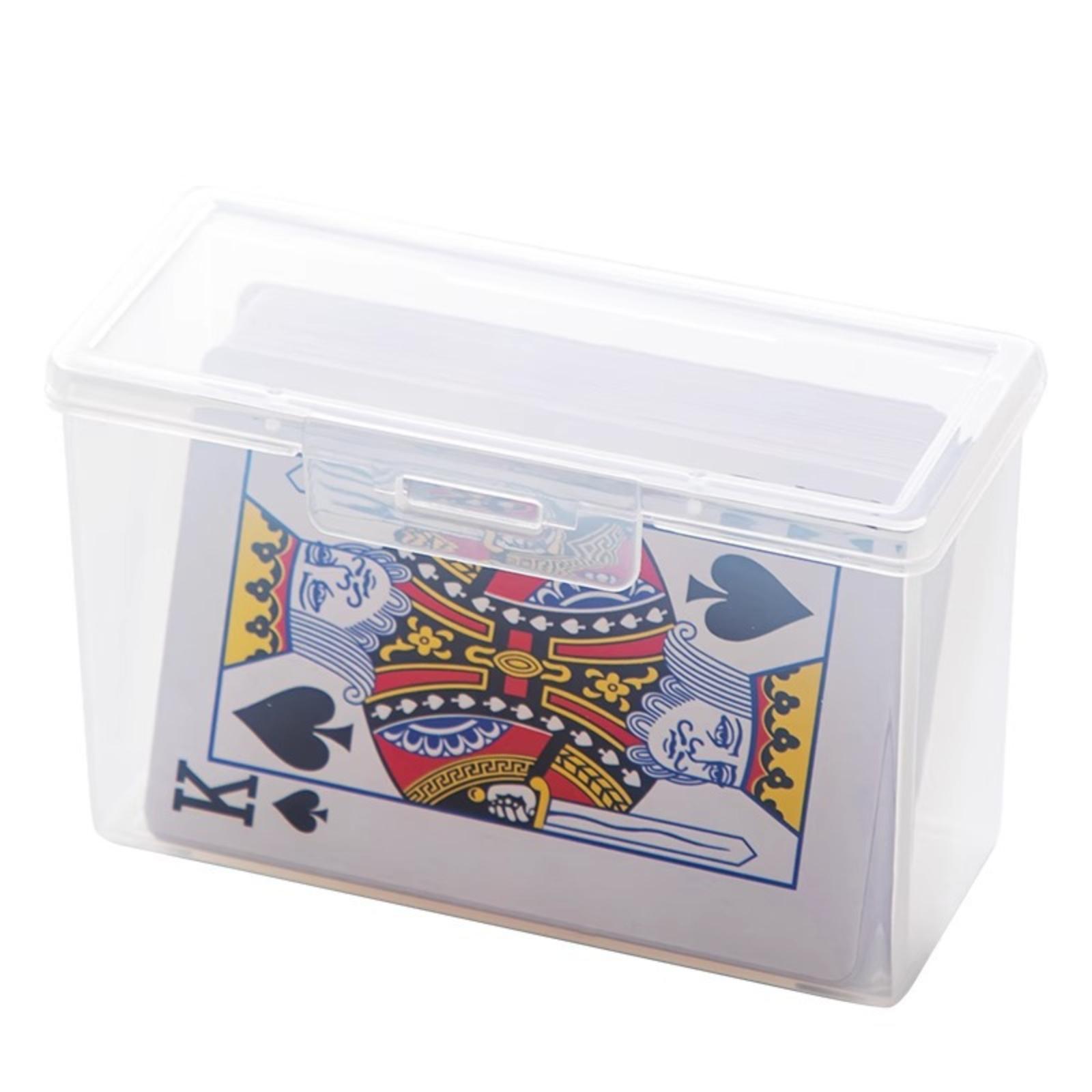 Playing Card Storage Box, Transparent Plastic Box One Size