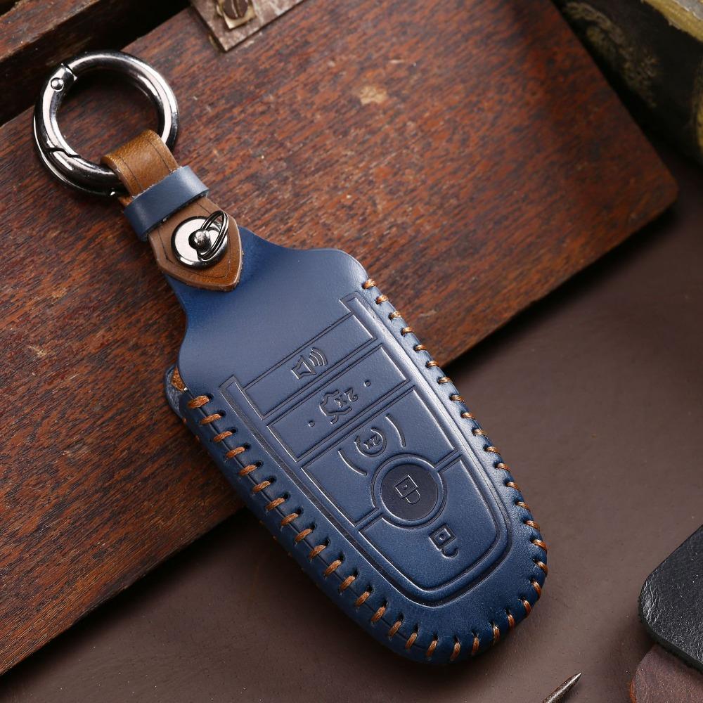 

Handmade Leather Key Cover for Ford Mondeo Focus Car Keys Durable Protective Case
