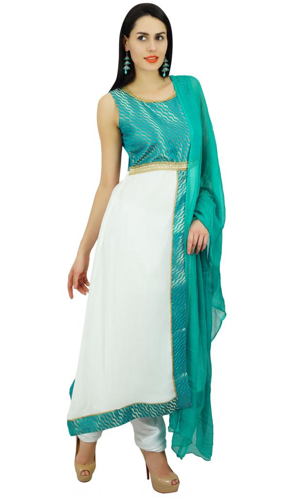 Atasi Womens Readymade Ethnic Kurta Suit With Dupatta Bollywood Salwaar