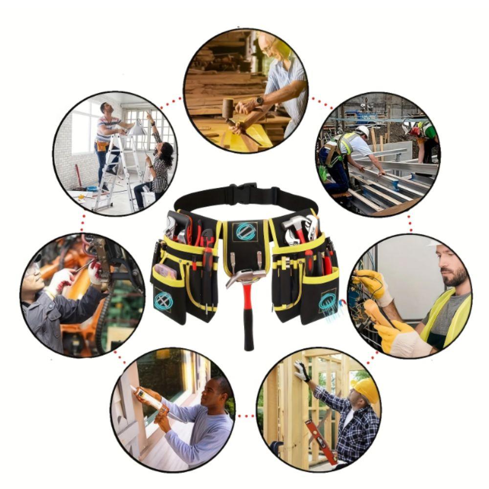 Magnetic Tool Holder Magnetic Tool Belt 26-Strap Design Multi-Pocket Tool Belt  Carpenter Use