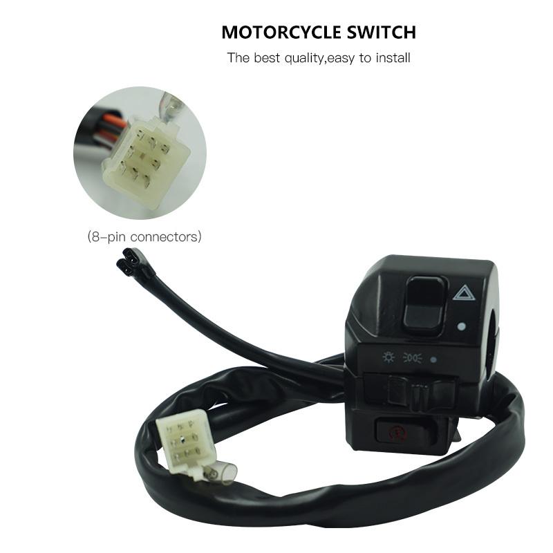 Black Universal Aluminum 7/8" 22MM Motorcycle Switch Handlebar Motorbike Horn Turn Signal Headlight Control Buttons