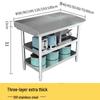 3-Tier Stainless Steel Commercial Kitchen Prep Table with Backsplash