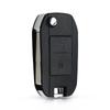 Modified Flip Folding Car Key Shell For Peugeot 307 107 207 407 Citroen C2 C3 Xsara Remote 2 Button Key Case Hu83 Blade