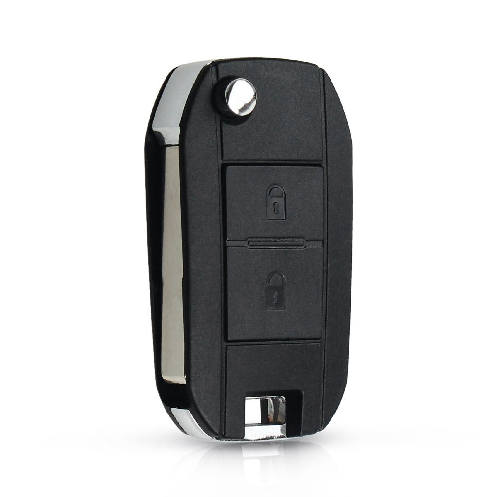 Modified Flip Folding Car Key Shell For Peugeot 307 107 207 407 Citroen C2 C3 Xsara Remote 2 Button Key Case Hu83 Blade