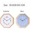 Octagonal Wall Clocks Modern Minimalist Watch Elegant Art Stylish Wall Clocks Ornaments Interior Home Living Room Decoration