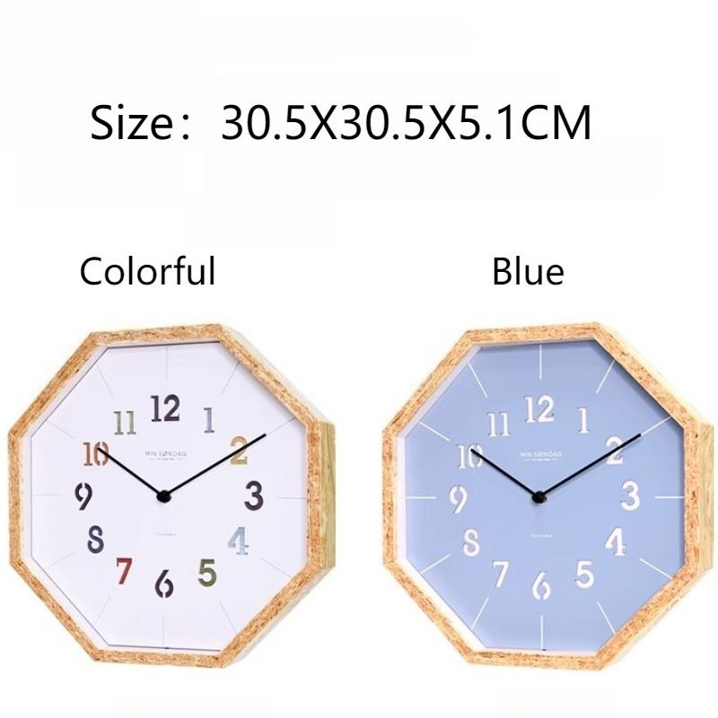 Octagonal Wall Clocks Modern Minimalist Watch Elegant Art Stylish Wall Clocks Ornaments Interior Home Living Room Decoration