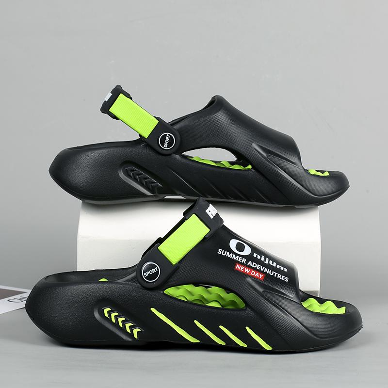 2024 New Men Massage Slippers Slides Indoor Outdoor Sandals Beach Casual Shoes Comfortable Sole Men's Slippers Big Size 38-47