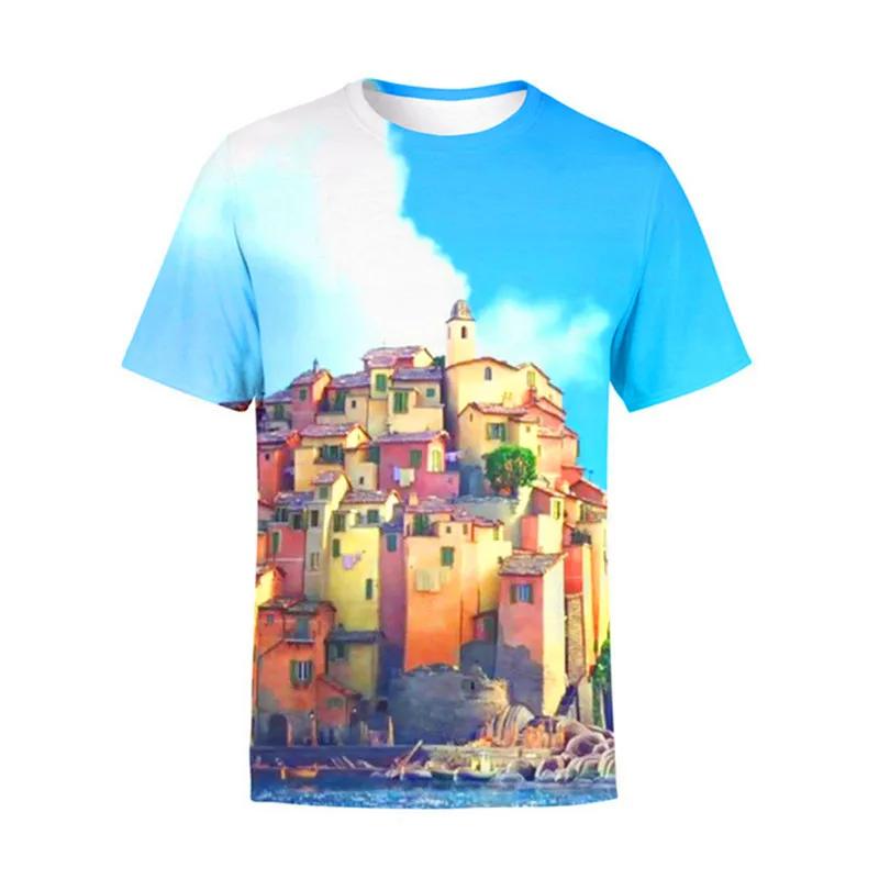 2026 Disney Movie Luca Clothes Children Summer 3d Printed Cartoon Short Sleeves Tops Tees