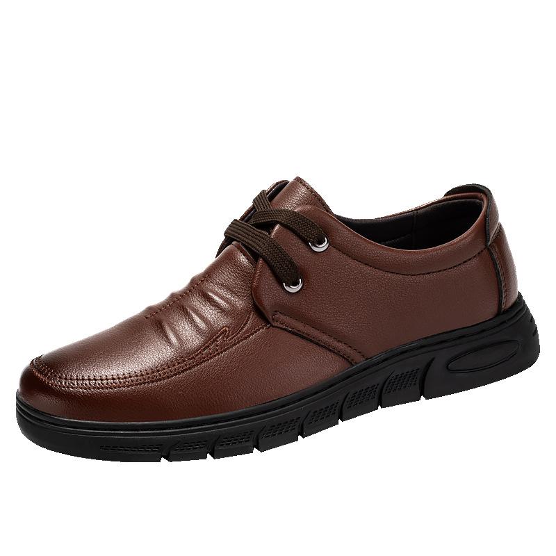 Spring new soft leather shoes genuine leather casual shoes lightweight low-top shoes casual 39 коричневый