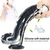 Female Masturbator Simulation Phallus Female Sex Supplies Black and White Silicone Super Soft Dildo Extra Thick Sex Toys