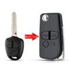 KEYYOU 10Pcs Car Modified Flip Remote Key Shell 2/3BN For Mitsubishi Lancer EX Evolution Grandis Outlander Right/Left Blade Case