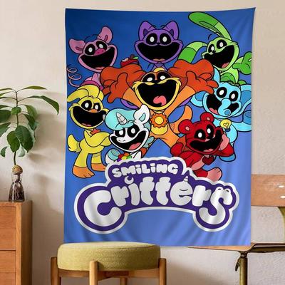 Game S-Smiling C-Critters Anime Tapestry Hippie Flower Wall Carpets Dorm Decor Cheap Hippie Wall Hanging