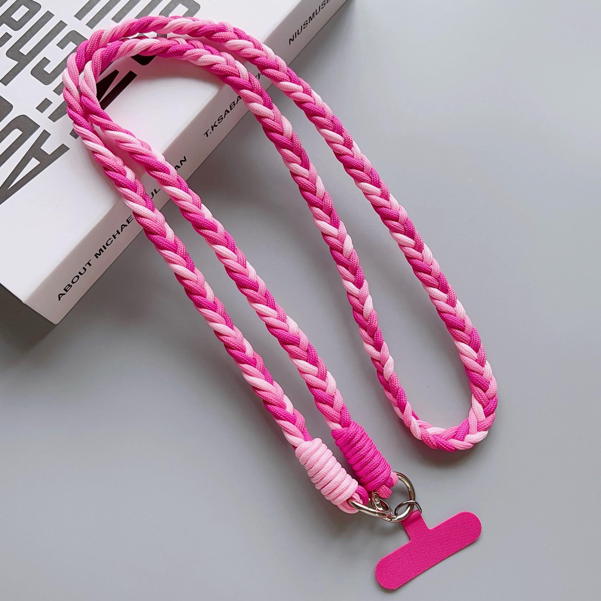 Stilvolle geflochtene Crossbody-Lanyard: Verstellbare, Viersträngige, Color-Block, Anti-Drop Handy-Kette