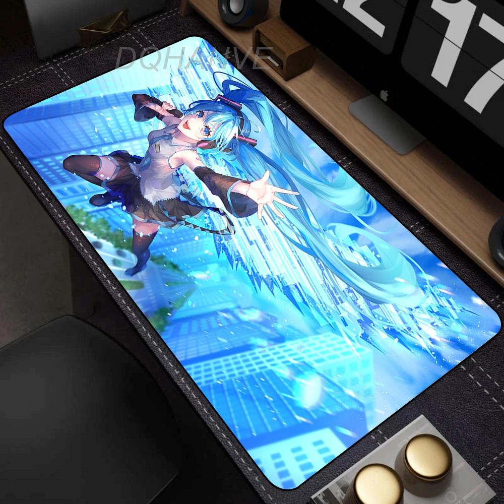Anime Girl Mouse Pad Gamer Keyboard Pads Desk Hatsune Miku Kawaii Mouse Mat Carpet Rubber Tapis Souris Gaming Exquisite Mousepad