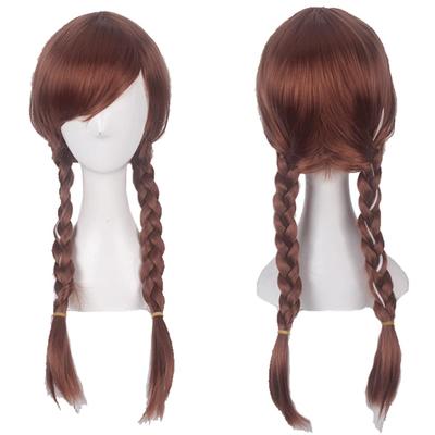 Gefrorene Anna Perücke für Kinder, Cosplay-Accessoires mit Netz, Hitzebeständige Perücke für Fotografie, Veranstaltungen, Halloween und mehr