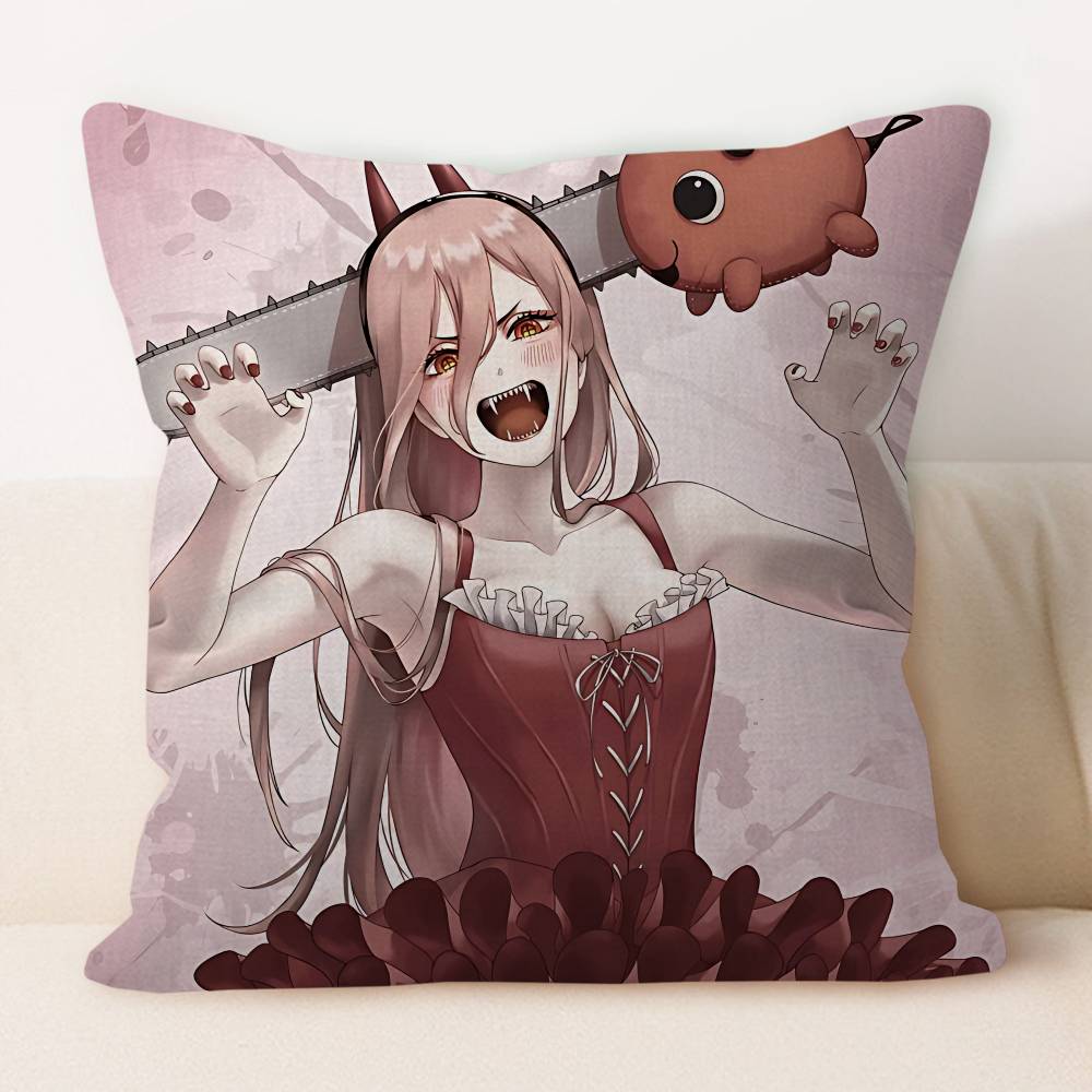 

Подушка Пауэр C-Человек-бензопила Подарок Мультяшный Наволочка Декор Спальни Дома Дивана Кресла Сиденья Наволочка 12x12Inch