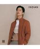 INDIAN One-Length Pattern Henley Neck Knit_Mitbr6M3146