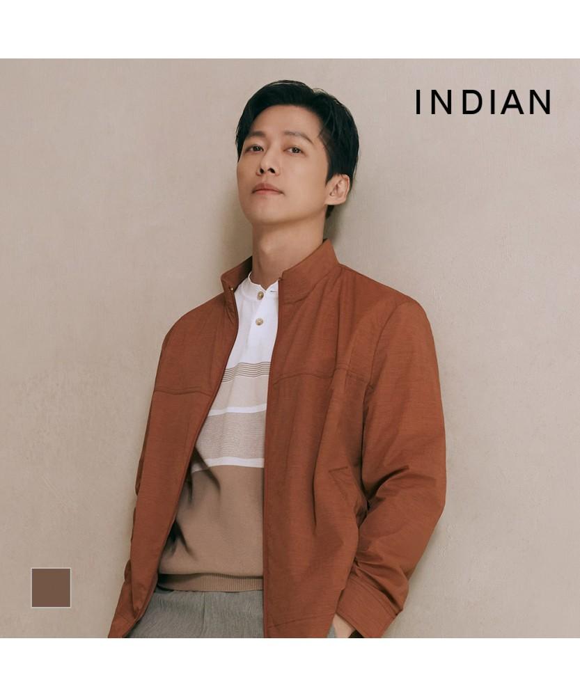 INDIAN One-Length Pattern Henley Neck Knit_Mitbr6M3146