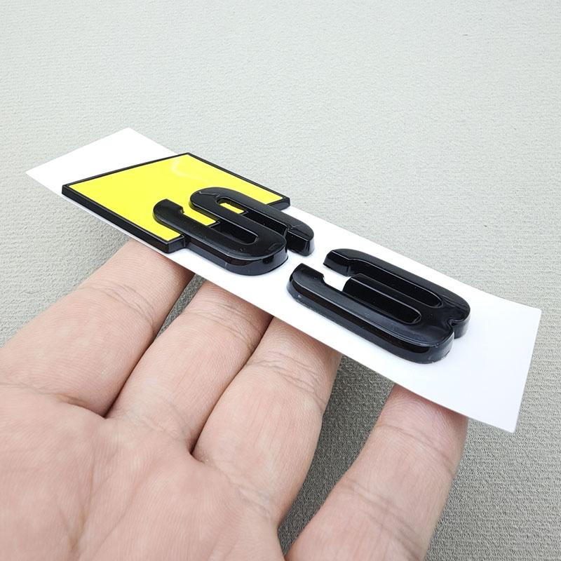 3D ABS Glansende Gul Svart S3 S4 S5 S6 S7 S8 Bilemblem Dekal Merke Klistremerke For Audi A3 A4 A5 A6 A7 A8 Dekorativt Tilbehør