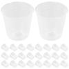 50Pcs Clear Plastic Nursery Pots for Succulents and Small Plants with Drainage Holes Indoor Outdoor Balcony Windowsill Garden