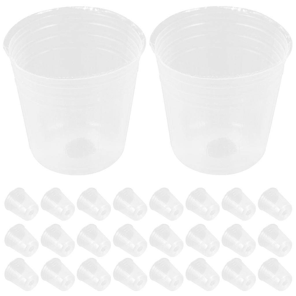 50Pcs Clear Plastic Nursery Pots for Succulents and Small Plants with Drainage Holes Indoor Outdoor Balcony Windowsill Garden