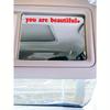 Letter Graphic Car Rearview Mirror Sticker