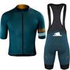 Phtxolue Anti-Loss Zipper Cycling Jersey Set Men Women Summer Breathable Cycling Suit Set Pro Bike Clothes Anti-UV MTB Bicycle Wear Suit Kit