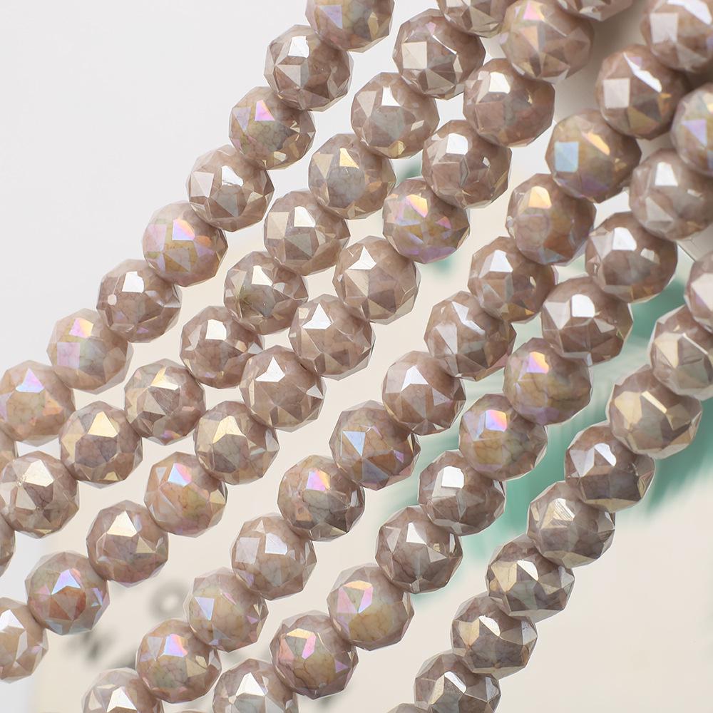8mm Colorful Ceramic Glass Flower Beads for DIY Jewelry Bracelet