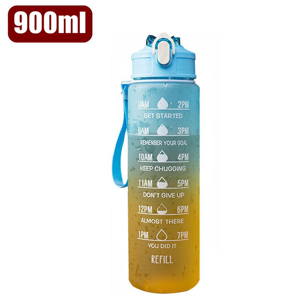 2 Liter Sports Water Bottle with Straw Men Women Fitness Water Bottle Outdoor Cold Water Bottlesc With Time Marker Drinkware New