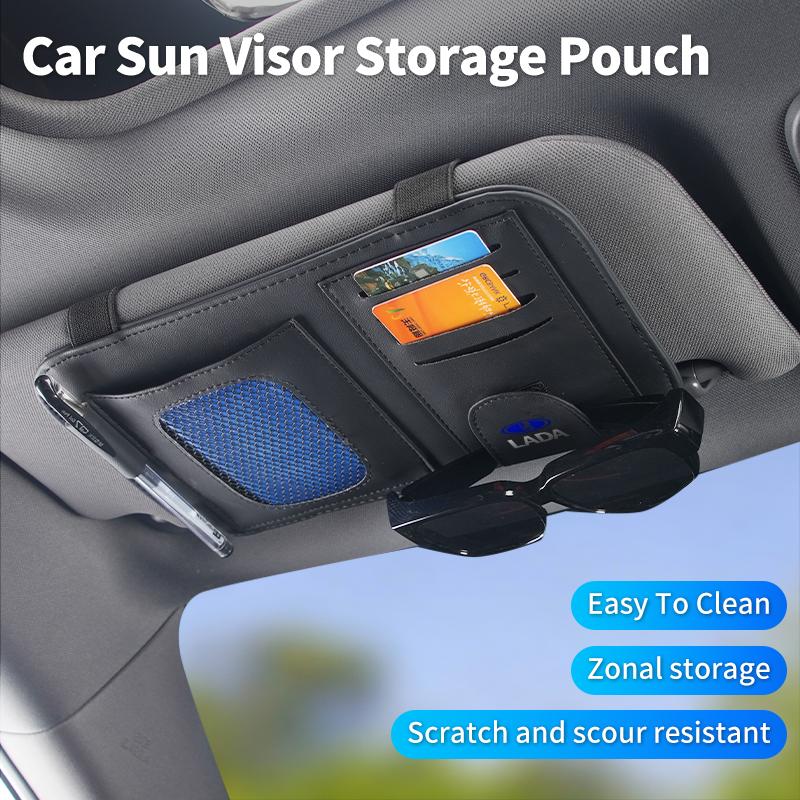 Car accessories Sun Visor Storage Pouch For Lada Priora Sedan Sport Kalina Granta Vesta Niva Largus Vaz Samara 2110 SS15