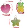 20Pcs Mixed Color Bear Heart Star DIY Charm Versatile Resin Pendants for Handmade Jewelry and Keychain Embellishments