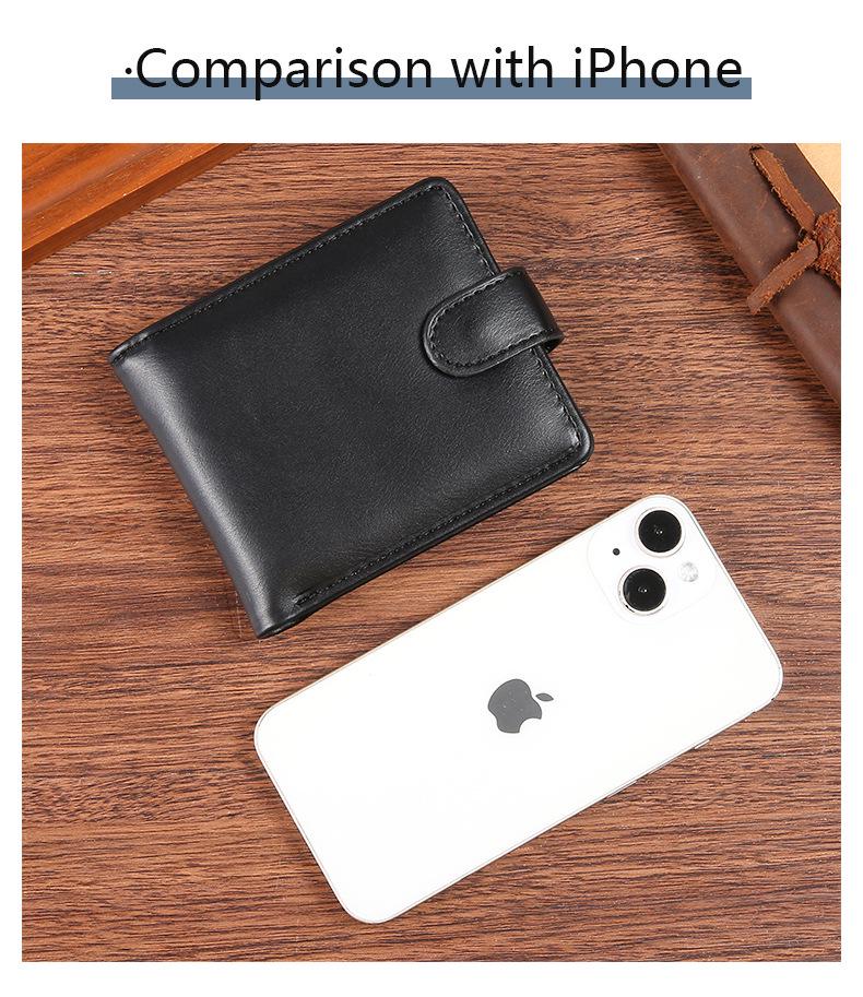 Men's Vintage PU Leather Wallet with Multi-Card Slots and Zipper Coin Pocket