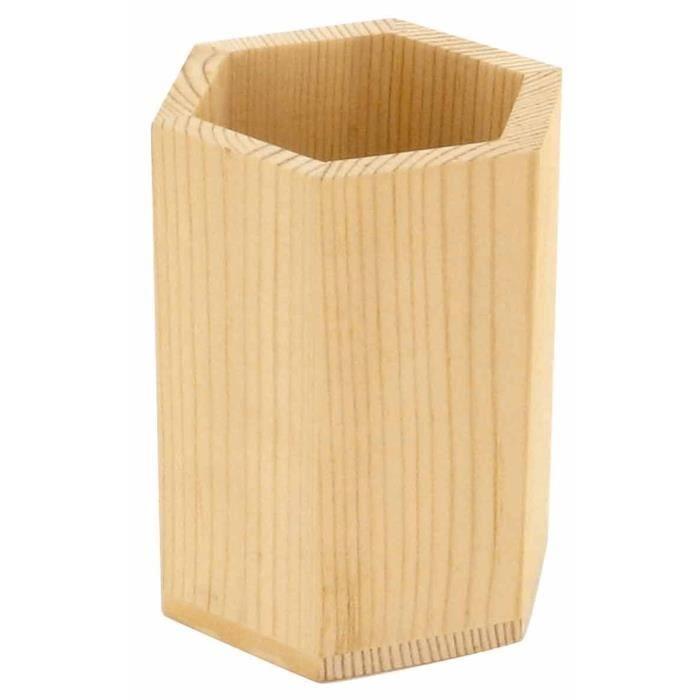 CTOP Pot à Crayons Hexagonal Diam 8 *10 cm