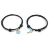 2PCs/lot Lock Charm Rope Adjustable String Key Heart Jewelry Bangles Bracelets Fashion Accessories