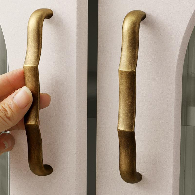 Brass Cabinet Door Handle Electroplating Process High-quality Texture for Home Decoration Cabinet Drawer Handle