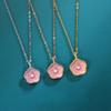 Small Peach Blossom Luck Necklace Women's Light Luxury Plum Blossom Pendant Korean Small Fresh Flower Fairy Korean Edition Women's Jewelry