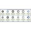 100Pcs 12 Types Metal Rubber Master Oil Drain Plug Gasket Assortment Kit Replace 097-021, 097-025, 097-035, 55196309, 097-116, 097-119, 097-115,